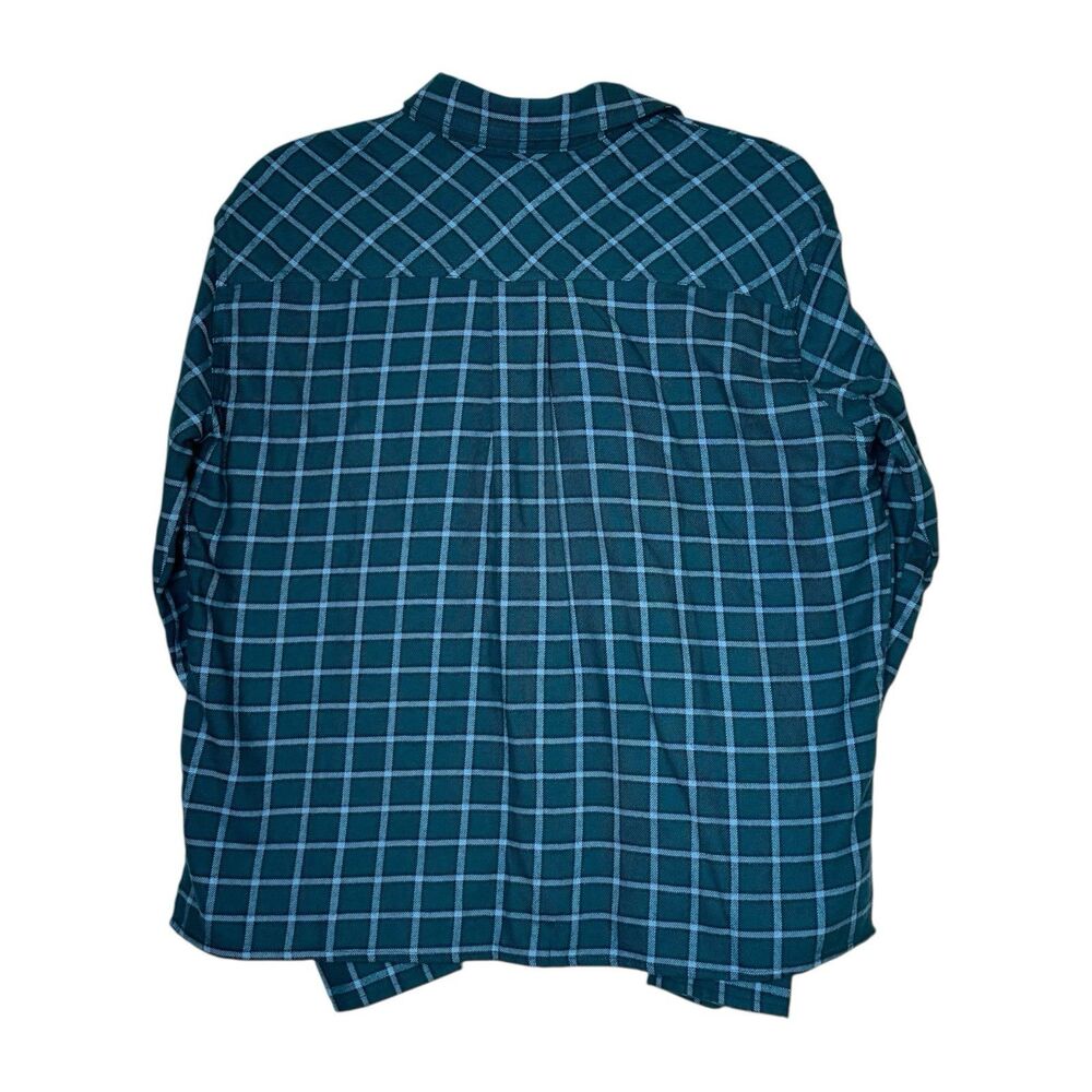 Outdoor Research Feedback Flannel Button Up‎ Men's M Blue Green Plaid Outdoor - Picture 7 of 8